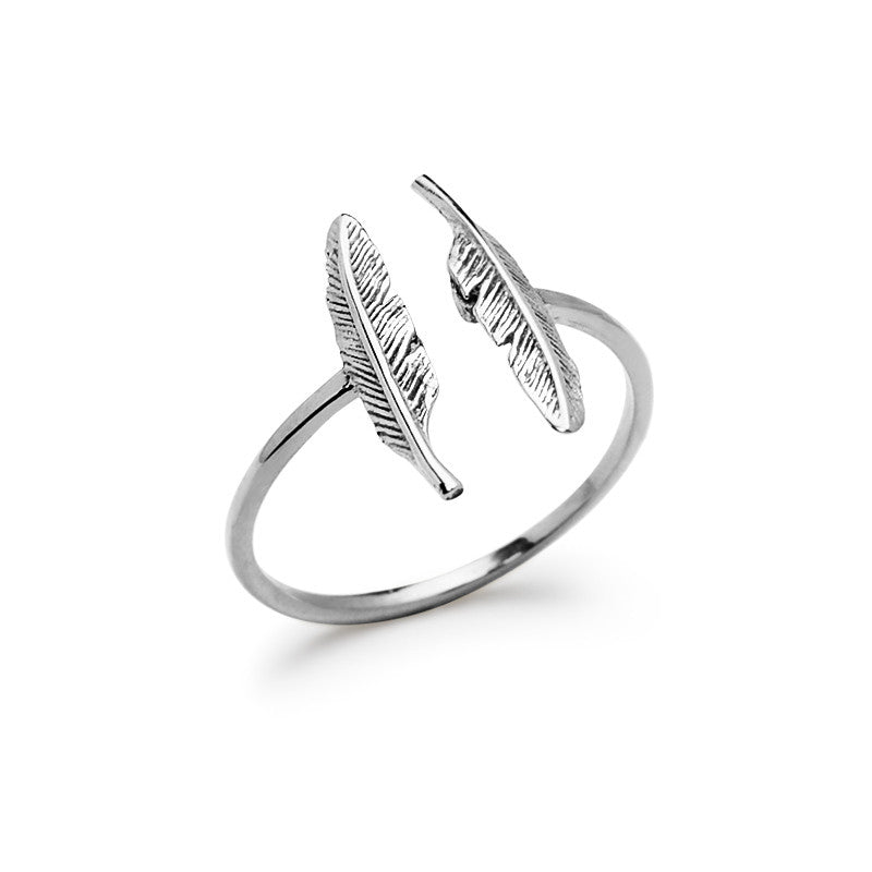 Twin Feather Ring