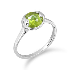 à¹à¸«à¸§à¸™à¸žà¸¥à¸­à¸¢à¸›à¸£à¸°à¸ˆà¸³à¸§à¸±à¸™à¹€à¸à¸´à¸” (à¸¨à¸¸à¸à¸£à¹Œ) | Lucky Me Ring- White Gold (Peridot)