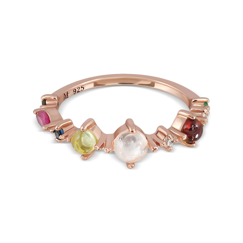 Nine Lucky Gems Ring | Series Hope (Pink Gold)