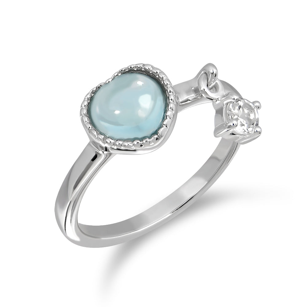 Darling Ring (RD) Sat - Blue Topaz