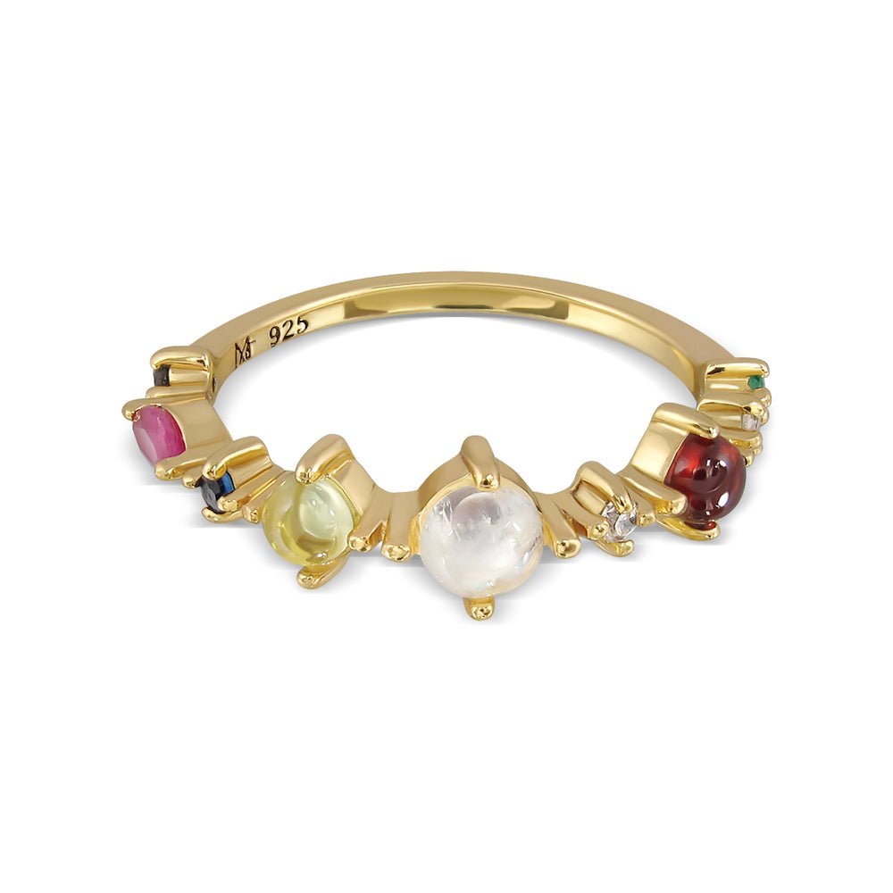 
            
                Load image into Gallery viewer, Nine Lucky Gems Ring | Series Hope (Gold)
            
        