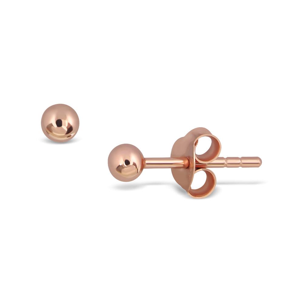 Rose Gold Earrings - 3mm