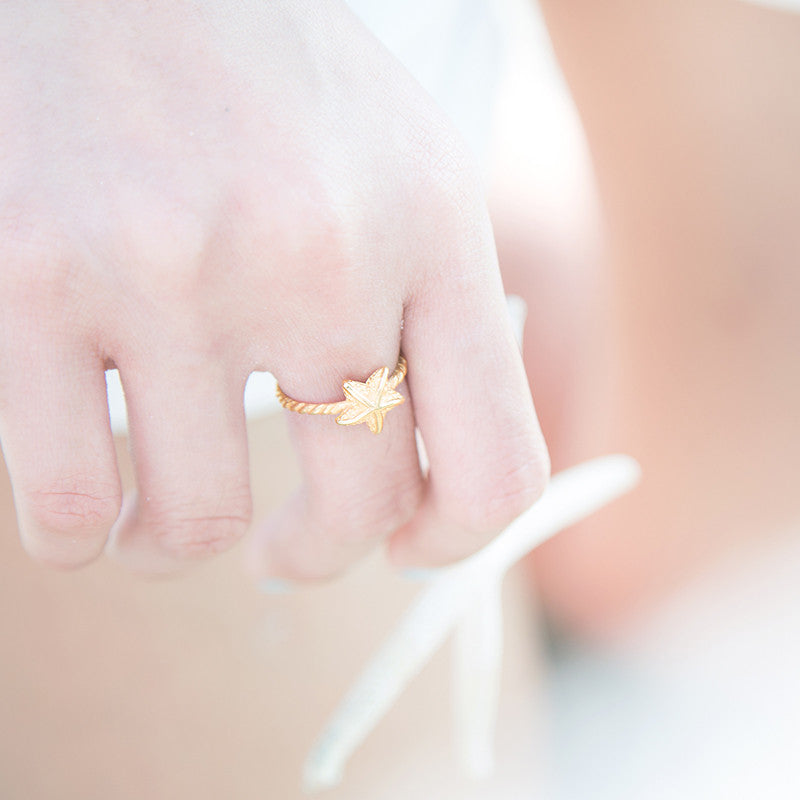 Sky and Sea Stack Ring - Gold