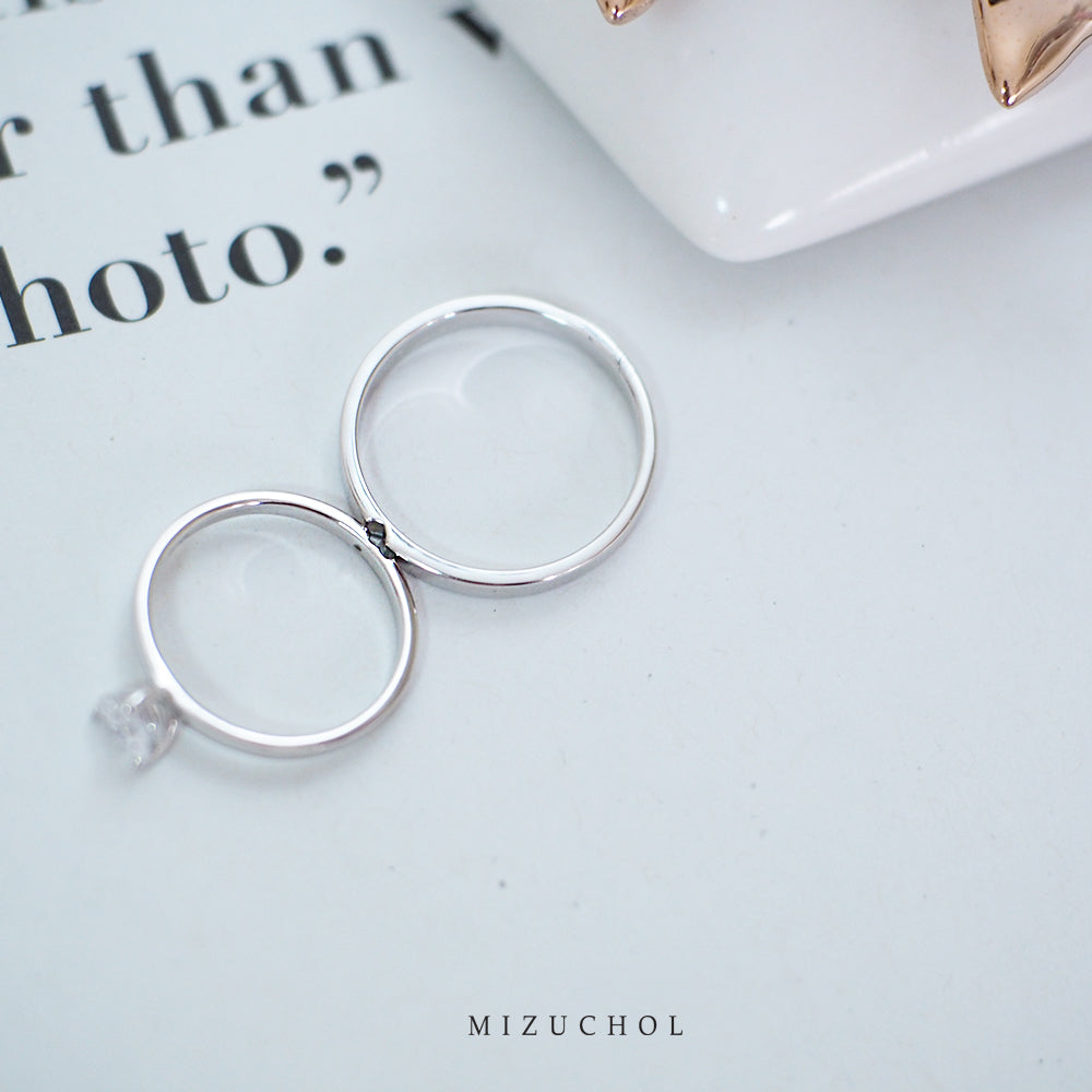 Mini Heart Couple Ring - Male (RD)