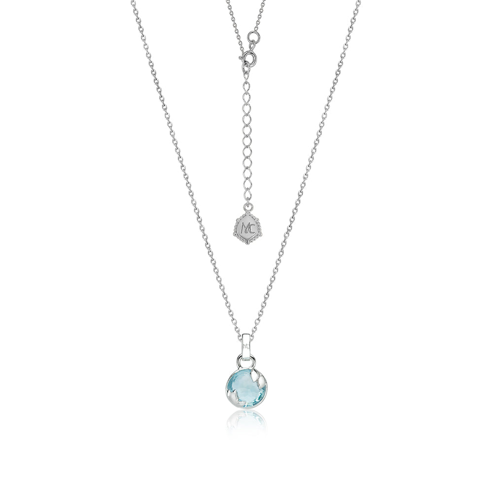 à¸ªà¸£à¹‰à¸­à¸¢à¸žà¸¥à¸­à¸¢à¸›à¸£à¸°à¸ˆà¸³à¸§à¸±à¸™à¹€à¸à¸´à¸” (à¸žà¸¸à¸˜) | Lucky Me Necklace - RD (Blue Topaz)