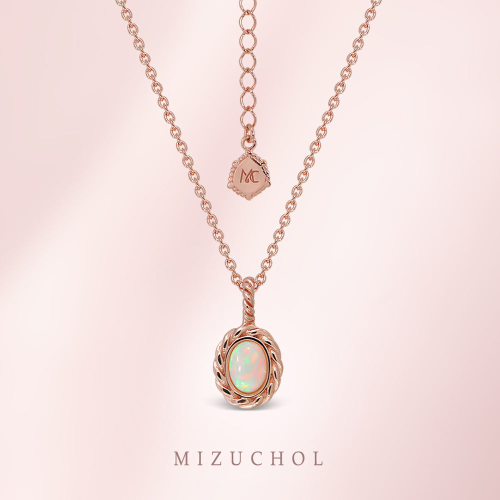 Pink Tiara Necklace - Opal
