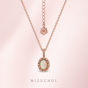 Pink Tiara Necklace - Opal