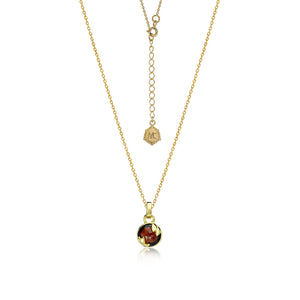 à¸ªà¸£à¹‰à¸­à¸¢à¸žà¸¥à¸­à¸¢à¸›à¸£à¸°à¸ˆà¸³à¸§à¸±à¸™à¹€à¸à¸´à¸” (à¹€à¸ªà¸²à¸£à¹Œ) | Lucky Me Necklace - Gold (Red Garnet)