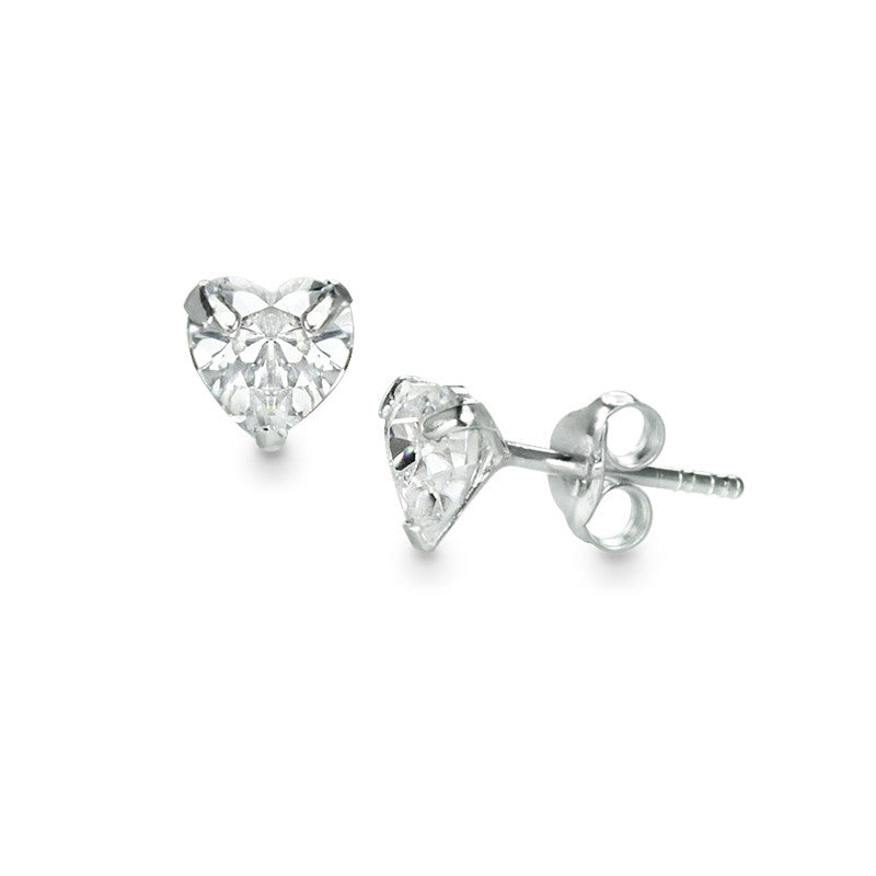 
            
                Load image into Gallery viewer, Crystal Clear Heart Earrings (K)
            
        