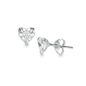 Crystal Clear Heart Earrings (K)