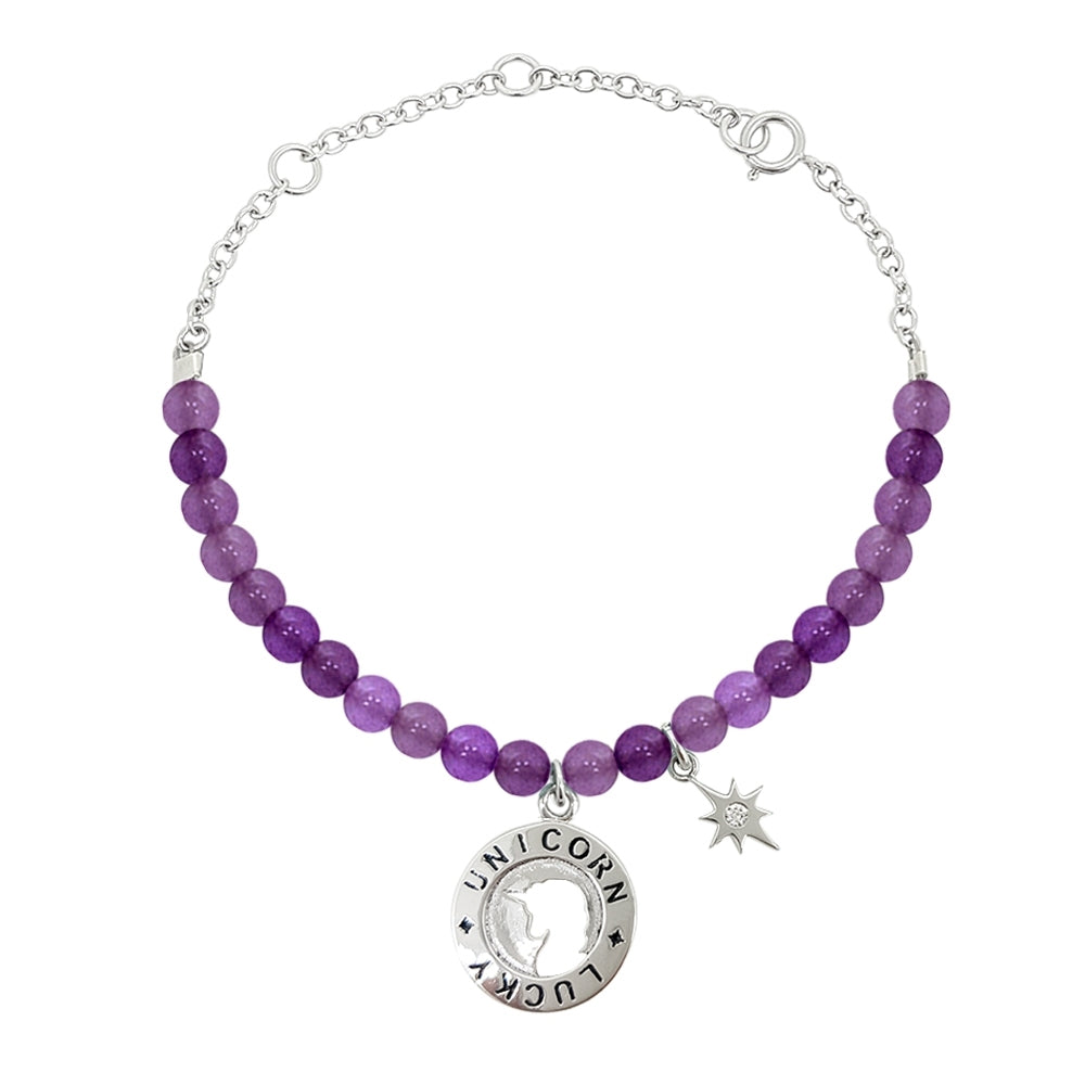 Lucky Unicorn Bracelet - Amethyst