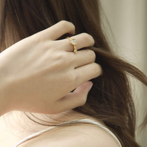 Darling Ring (Gold) Weds - Moonstone