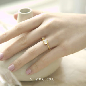 Darling Ring (Gold) Weds - Moonstone